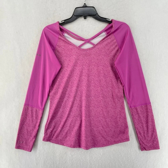 Columbia Shirt Women's Sz PS Pink Omni Shade 50 UPF Whispering Lakes Round Neck - Picture 2 of 10